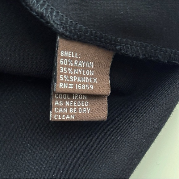 J. McLaughlin Ponte Knit Dress Medium Black Pockets - Picture 6 of 8